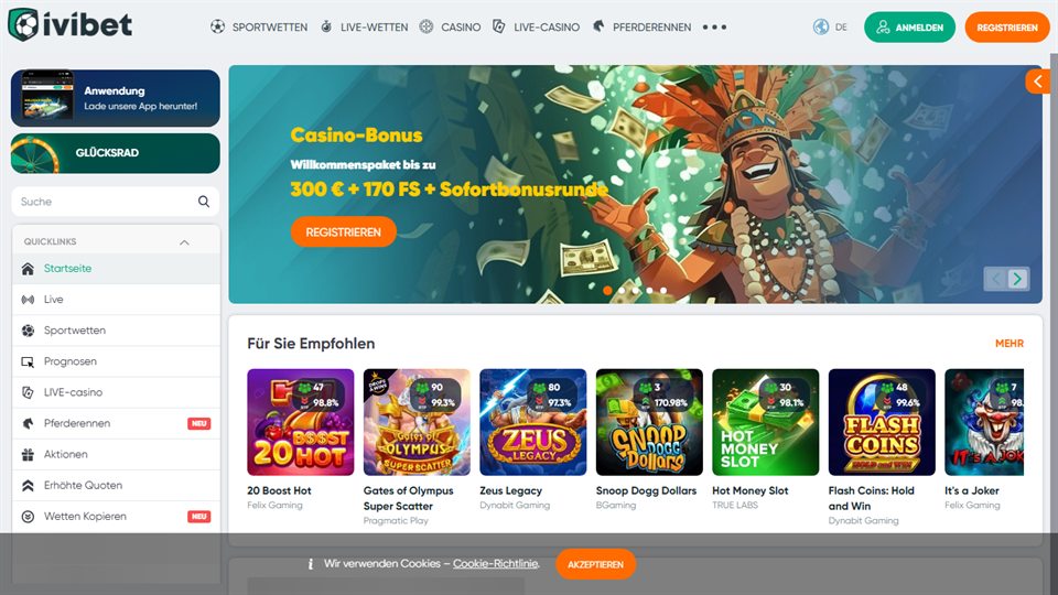 Schermata reale di Ivibet