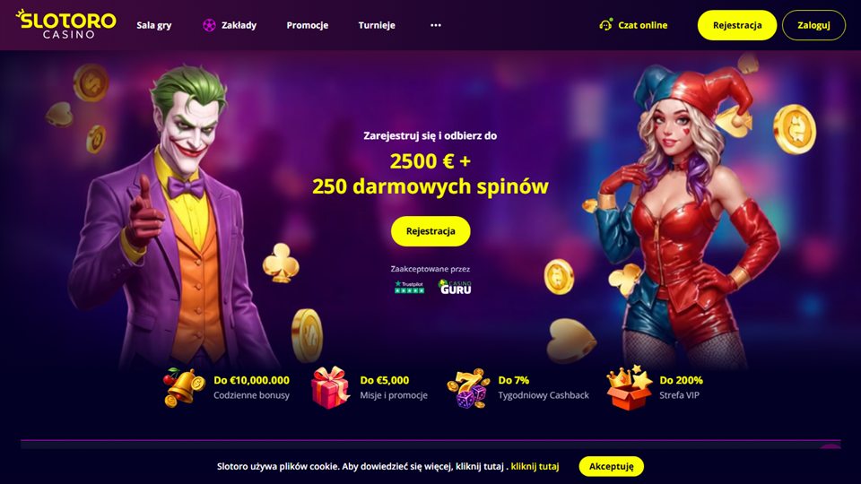 Schermata reale di Slotoro Casino
