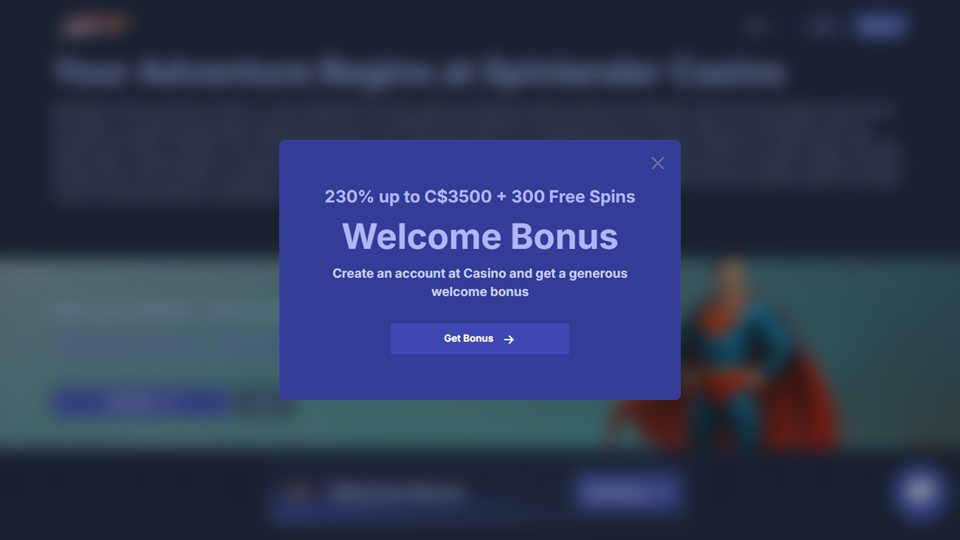 Schermata reale di SpinLander Casino